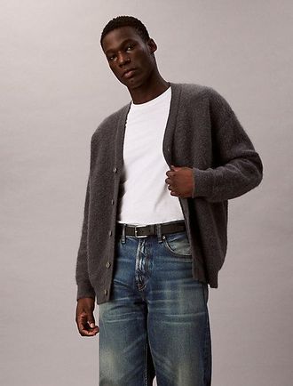 Calvin Klein Jersey C&aacute;rdigan En Mezcla De Alpaca Cepillada