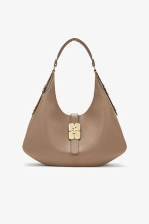 Ganni Coca Mocha Large Kat Bag in Brown
