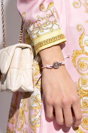 Versace Leather Bracelet With Medusa Head, Womens, Pink