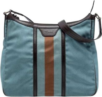 Gucci Pre-owned Shoulder Bags, female, Blue, Size: ONE SIZE Pre-owned Vintage Shoulder Bag