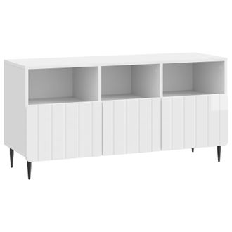 vidaXL Mueble De Tv Brillante 102 X 34,5 X 50 Cm Madera De Ingenier&iacute;a Vidaxl