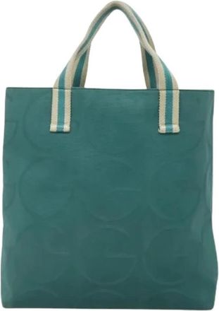 Gucci Pre-owned Vintage Tote Bag - Dames - Vintage Shopper - Blauw - ONE Size - Vintage