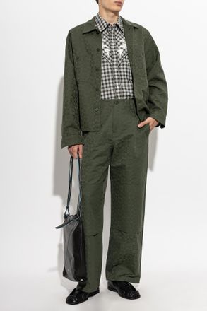 Kenzo Shirt With Monogram, Mens, Green