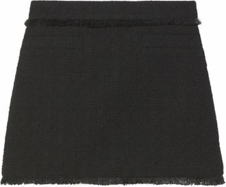 Proenza Schouler Tweed Mini Rok - Dames - Korte rokken - Zwart - S - Tweed - Rokken