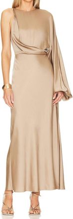 Significant Other Alessia One Shoulder Dress In Latte