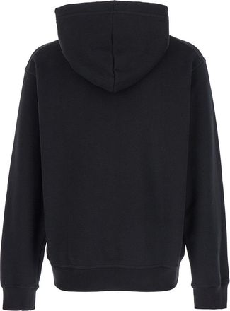 Dsquared2 Mens Black Hoodie With Maxi Logo Print Cotton Sweatshirts Sweater