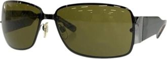 Burberry Pre-owned Accessories, male, Green, Size: ONE SIZE Pre-owned Medium Check Sunglasses