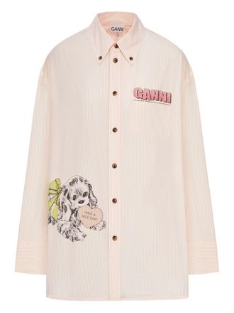 Ganni Pink Print Shirt