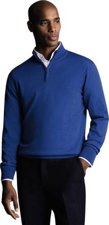 CHARLES TYRWHITT Merino Zip Neck Sweater