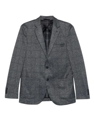 Karl Lagerfeld textured two-button jacket - men - Polyester/Viscose/Viscose/Elastane - 56 - Blue