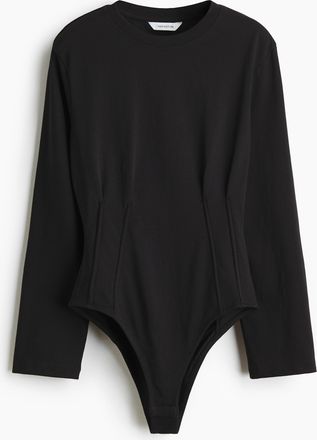 H&M Taillierter Body - Schwarz