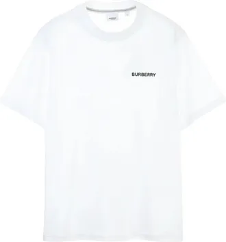 Burberry Bedrukt Logo T-shirt - Heren - T-shirts - Wit - M - Katoen - Tops