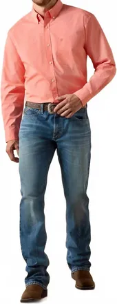 Ariat Jerry Classic Fit Long Sleeve Shirt In Emberglow Speckle