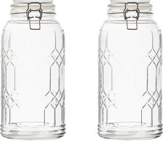 10 Strawberry Street Set Of 2 Bleeker Glass Canisters
