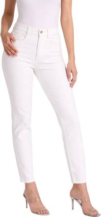 Frank Lyman Design Womens Slim High Rise Jeans In White
