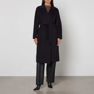 Max Mara Womens Cles Coat in Black Textile - Size 10 UK