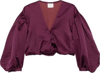 Forte_Forte Top con scollo a V - Rosso