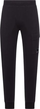 C.P. Company Broek met zakdetail en elastiek - Heren - Sweatpants - Zwart - M - Katoen - Broeken