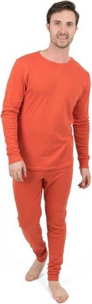 Leveret Mens Cotton Solid Matching Family Pajamas in Orange at Nordstrom, Size Xx-Large