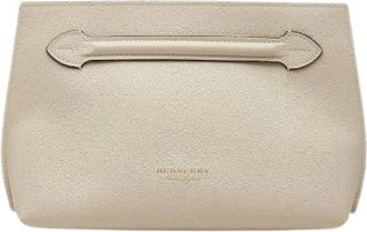 Burberry Pre-owned Clutches, female, Beige, Size: ONE SIZE Pre-owned Leather Clutch