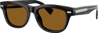 Brunello Cucinelli Brunello Cucinelli, Sunglasses, unisex, Black, Size: 53 MM Stanley J. Sunglasses