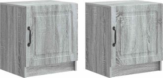 vidaXL Armario De Noche 2 Uds. Gris Sonoma 43 X 34,5 X 47 Cm Vidaxl