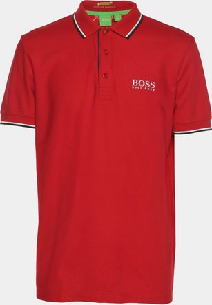 HUGO BOSS Boss By Hugo Boss Red Jersey Modern Fit Polo T-Shirt