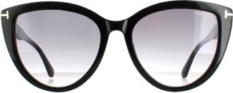 Tom Ford Cat Eye Shiny Black Smoke Gradient Isabella FT0915