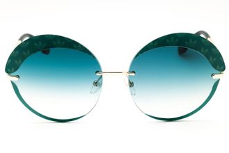 adidas OR0019 Gradient Lens Round Sunglasses - Green