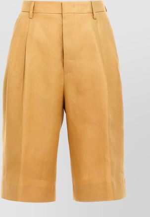 Tagliatore linen knee-length bermuda shorts