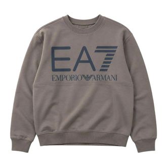 Emporio Armani Crew Neck Sweatshirt - male - Emporio Armani - Kids Sweatshirts - Gray - 12 Y - Kids