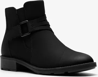 Clarks Adalynn Faye 26184067 Boots Womens Black Nubuck Ankle Bootie MEW407