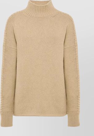 Malo textured knit turtleneck sweater with long sleeves