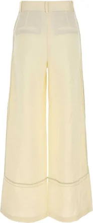 C & M Camilla and Marc Womens Pant Yellow Linen Viscose