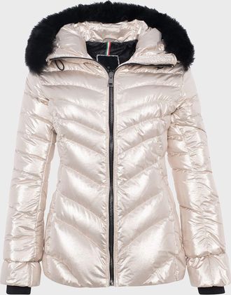 Gorski Apres-Ski Jacket With Detachable Toscana Lamb Shearling Hood Trim