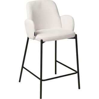 OEM Silla De Bar Gusto Con Asiento Tipo Taburete, Tela Color Crudo