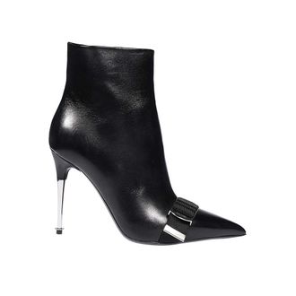 Tom Ford Heeled Boots, female, Black, 6 1/2 UK, Pointy Toe Leather Ankle Boots Stiletto