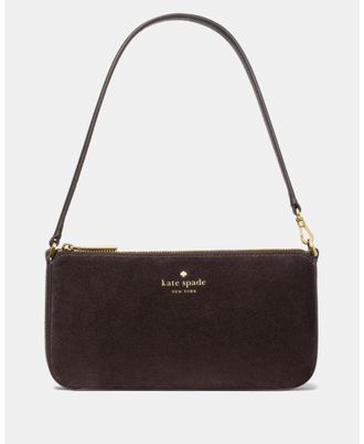 Kate Spade New York Womens Gemini Suede Convertible Wristlet - Brown - One Size