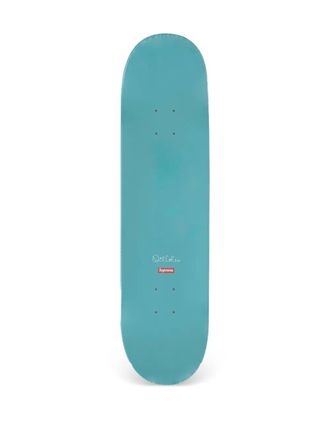 SUPREME x Dan Colen candle-print skateboard - Blue