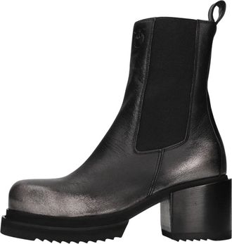 Pinko Beatles-stijl Enkellaars - Dames - Laarzen met Hak - Zwart - 37 EU - Leer - Schoenen