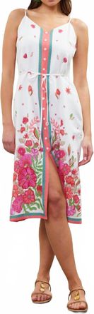 Skies Are Blue Clothing Miranda Print Midi Dress In Cream Multi