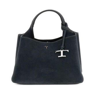 Tod's Apa Sacca Micro Suede Bag - Dames - Shoppers - Blauw - ONE Size - Su&egrave;de - Tassen