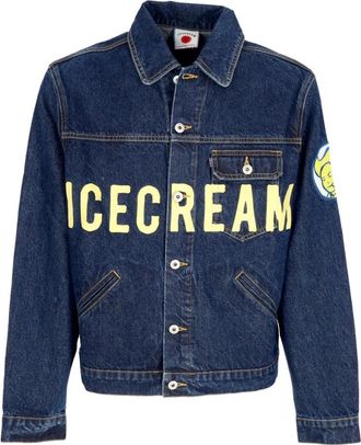 Icecream Denim Trucker Jacket Indigo - Heren - Spijkerjassen - Blauw - L - Denim - Jassen
