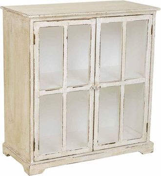 Wanderlust Deco Vitrina De Madera Beige 80x38x85h Cm