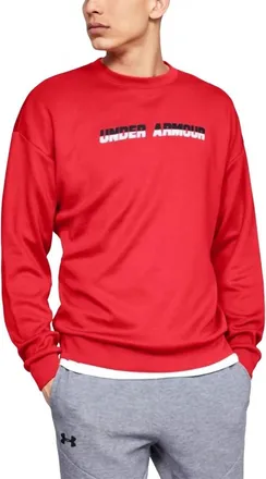 Under Armour Always On Double Knit Crew Sweatshirt In Red