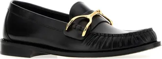 Alexander McQueen Mens Wishbone Leather Loafers Black Calf