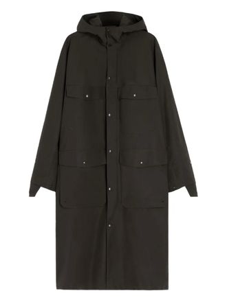 Christophe Lemaire snap-fastening raincoat - unisex - Fabric - L - Brown
