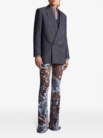 Etro Striped Wool-Blend Blazer, Brand Size 42 (US Size 8)