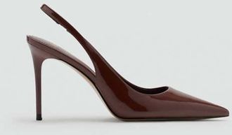 Mango Scarpe tacco vernice marrone - Donna - 35 - MANGO