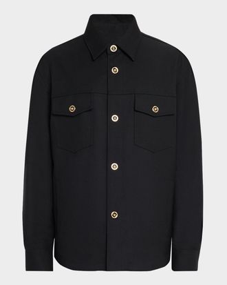 Versace Men & apos;s Medusa Wool Overshirt